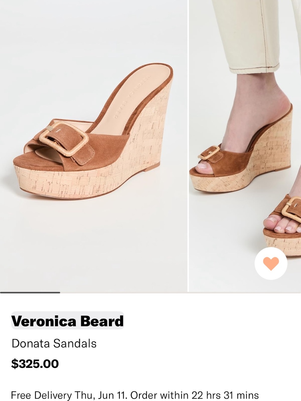 Veronica beard Donata platform wedge sandal